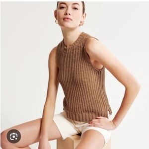 Abercrombie & Fitch Easy Shaker Sweater Tank Brown- Size Small